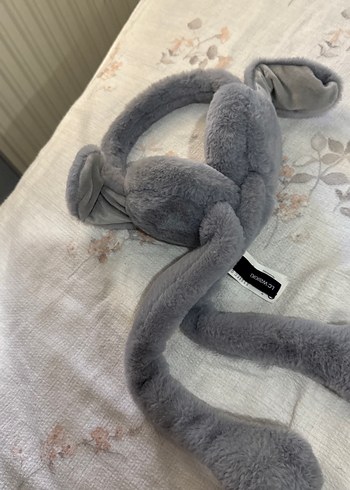 Gri Peluş Oyuncak Kulaklık
