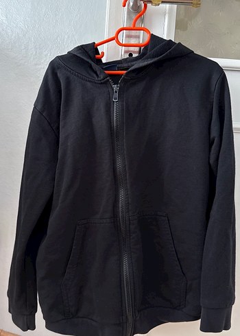 LC Waikiki Erkek Çocuk Siyah Fermuarlı Sweatshirt