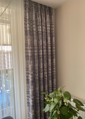 Gri Modern Klasik Batik Desenli Perde - Görsel 9