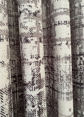 Gri Modern Klasik Batik Desenli Perde - Görsel 6