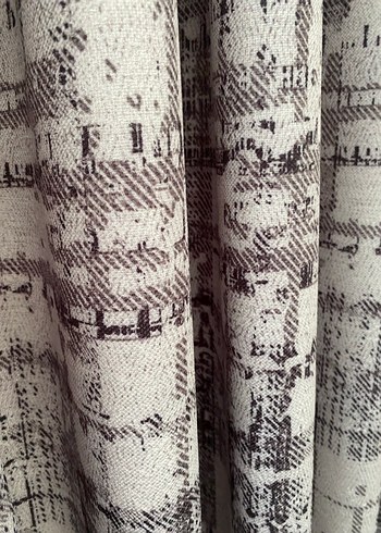 Gri Modern Klasik Batik Desenli Perde - Görsel 4