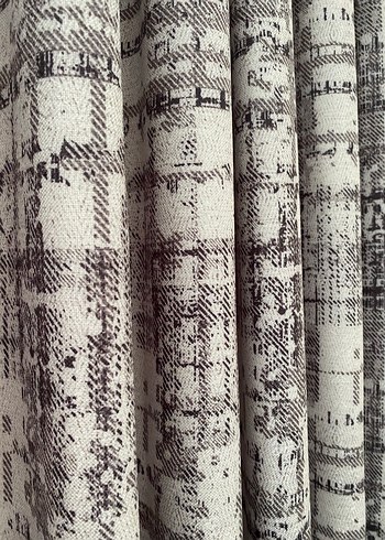 Gri Modern Klasik Batik Desenli Perde - Görsel 7