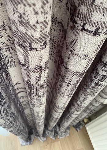 Gri Modern Klasik Batik Desenli Perde - Görsel 8