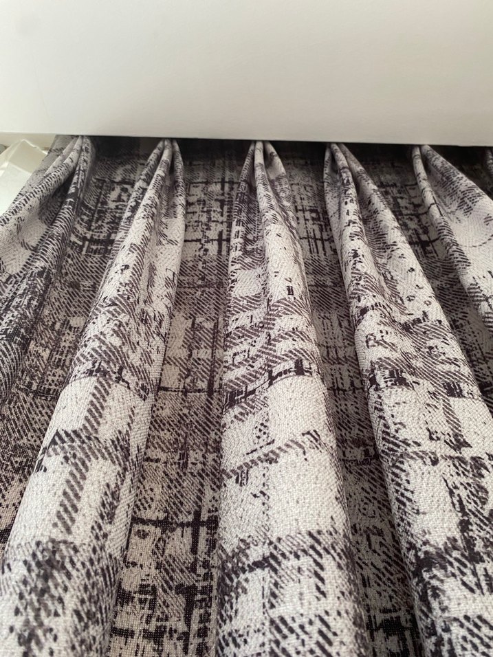 Gri Modern Klasik Batik Desenli Perde - Görsel 3