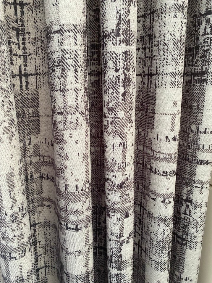 Gri Modern Klasik Batik Desenli Perde - Görsel 5