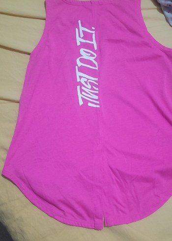 Kız Çocuk Pembe Kolsuz Basic Tişört - Görsel 2