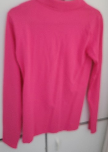 Pembe kiz cocuk Uzun Kollu Polo Gömlek - Görsel 3