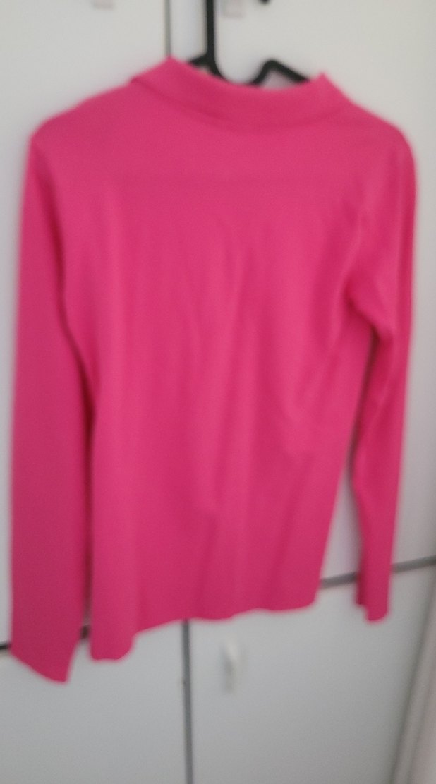 Pembe kiz cocuk Uzun Kollu Polo Gömlek - Görsel 3