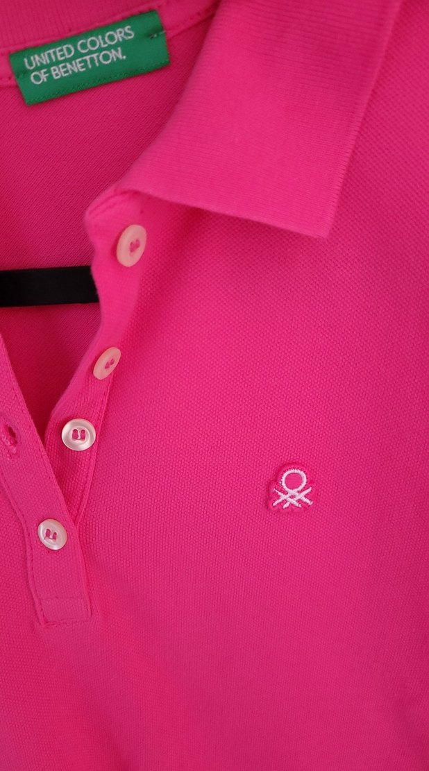 Pembe kiz cocuk Uzun Kollu Polo Gömlek - Görsel 2