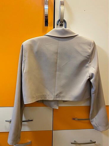 38 Beden camel Renk Kadın crop blazer ceket