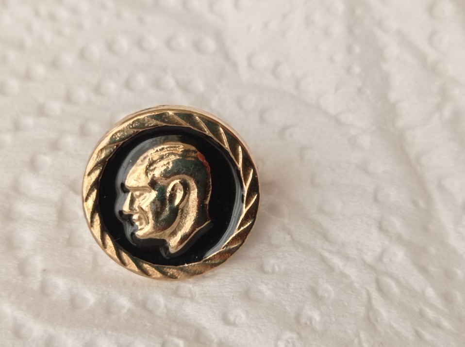 14 Ayar Altın Kaplama Atatürk Rozeti - Görsel 2