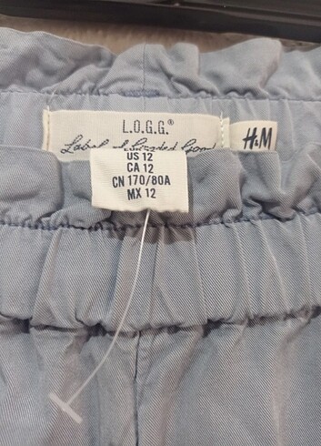 42 Beden mavi Renk hm keten pantolon