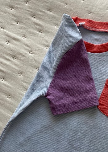 s Beden Pastel Renkli Kısa Kollu Crop