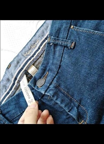 34 Beden lacivert Renk Düşük bel vintage jean