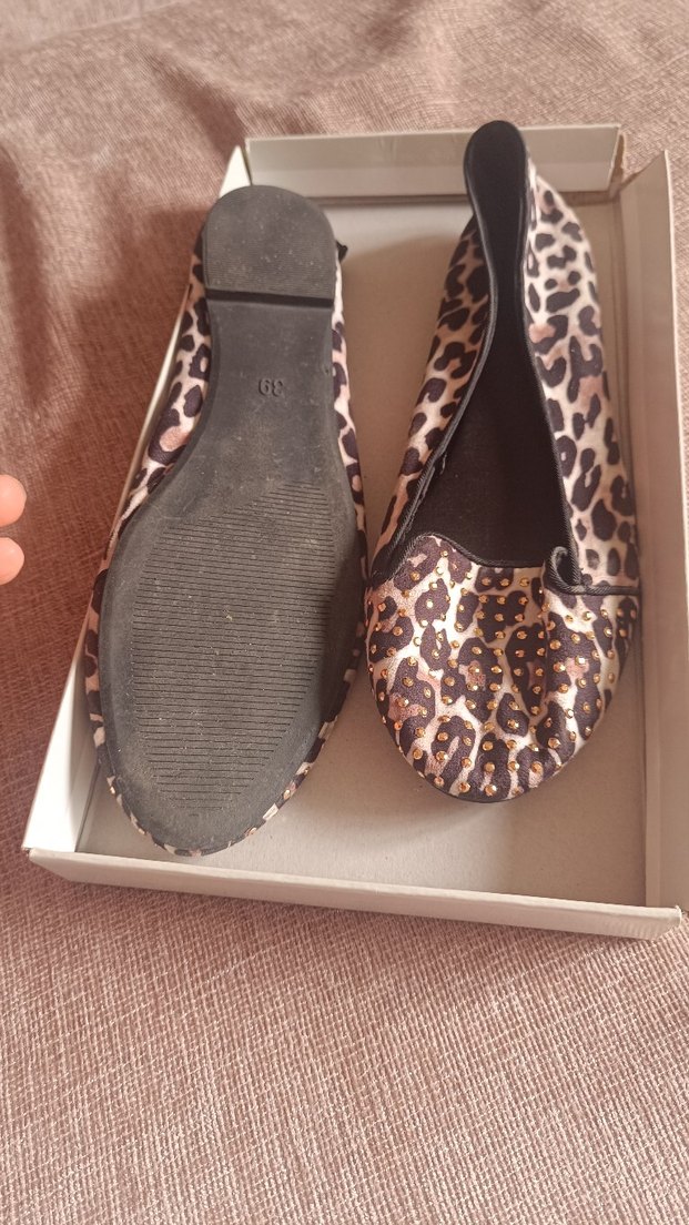 Kahverengi Leopar Desenli Kadın Babet - Görsel 3