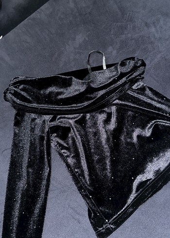 Siyah tek kollu kız çocuk üst - Görsel 2