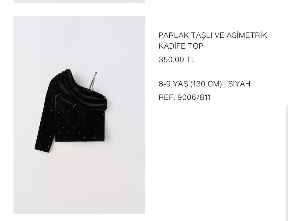 Siyah tek kollu kız çocuk üst - Görsel 4