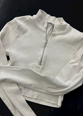 Fermuarlı Beyaz Kadın Yarım Balıkçı Kazak - Görsel 4