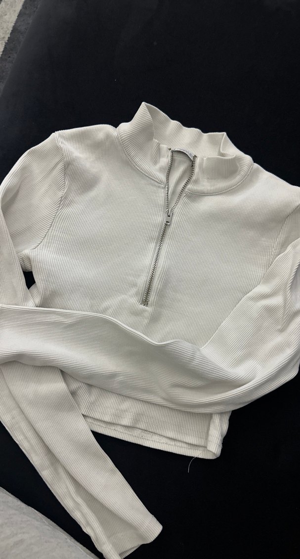 Fermuarlı Beyaz Kadın Yarım Balıkçı Kazak - Görsel 4