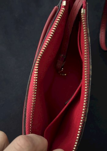 Zincir Detaylı Kahverengi Deri Kadın Çanta - Görsel 6