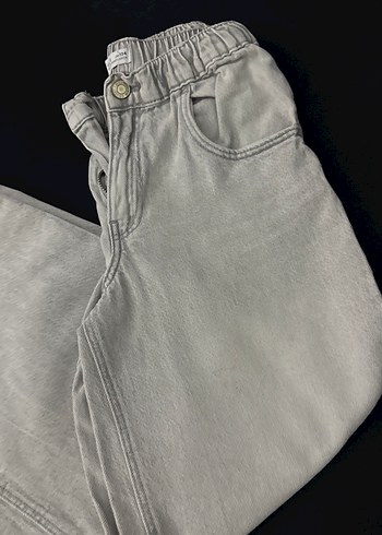 Gri Loose Fit Midi Denim Kız çocuk Jean - Görsel 2