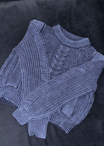 Lacivert Örgü Balıkçı Yaka Kadın Kazak - Görsel 2