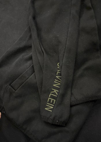 Siyah Fermuarlı Kapüşonlu Erkek Sweatshirt - Görsel 2