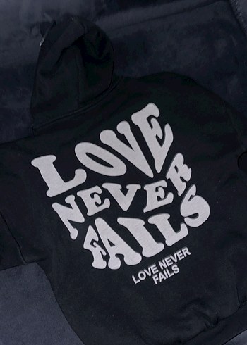 Siyah Kapüşonlu Baskılı Kadın Sweatshirt - Görsel 2