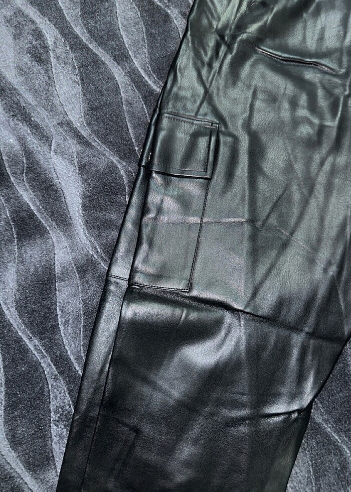 Deri cepli pantolon - Görsel 3