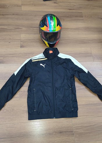 Renkli Baskılı Biker Motosiklet Kaskı s beden - Görsel 10