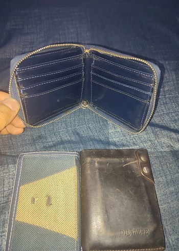 bayan  altakiler Erkek Lacivert ve deri  Cüzdan Seti erkek hepsi - Görsel 6