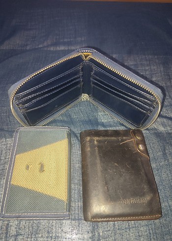 bayan  altakiler Erkek Lacivert ve deri  Cüzdan Seti erkek hepsi - Görsel 4