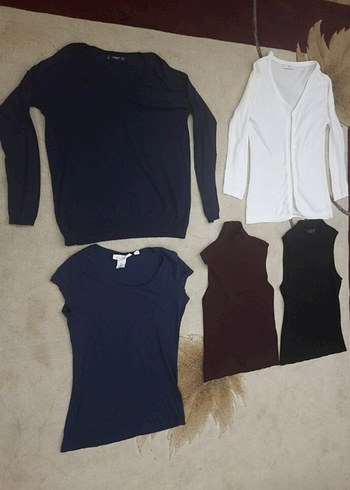 Lacivert Pamuklu Uzun Kollu /kolsuz Tişört M beden - Görsel 4