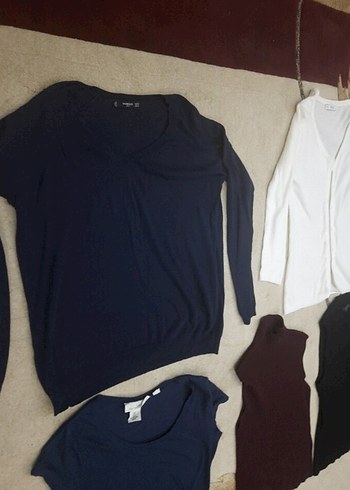 Lacivert Pamuklu Uzun Kollu /kolsuz Tişört M beden - Görsel 5