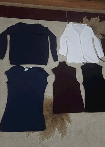 Lacivert Pamuklu Uzun Kollu /kolsuz Tişört M beden - Görsel 2