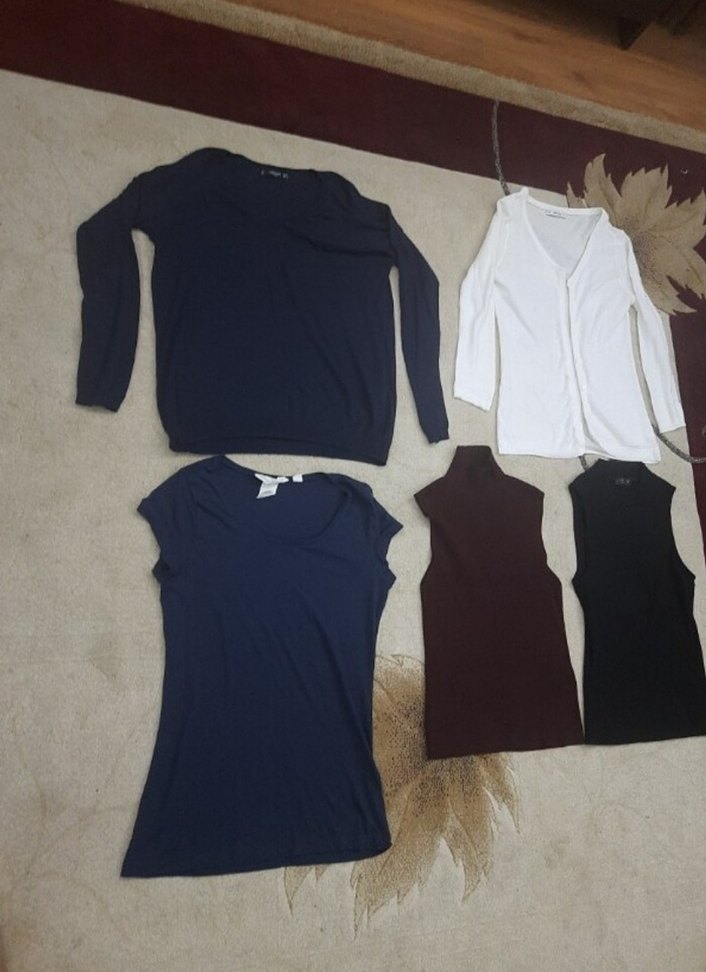 Lacivert Pamuklu Uzun Kollu /kolsuz Tişört M beden - Görsel 3