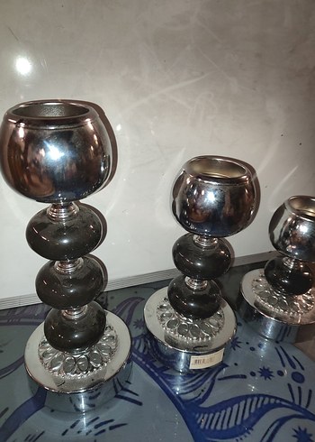 Mumluk Seti 3 lü, şamdan - Görsel 2