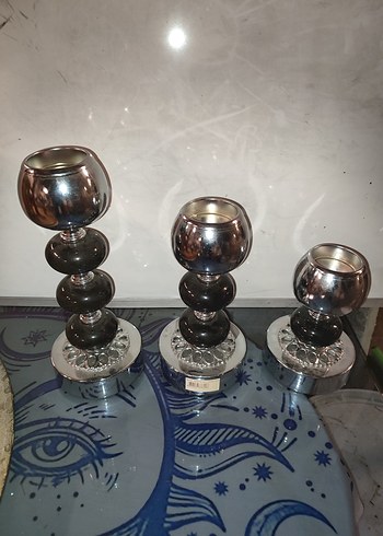 Mumluk Seti 3 lü, şamdan - Görsel 4