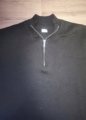 Siyah Yarım Fermuarlı Erkek Sweatshirt xxL beden - Görsel 7