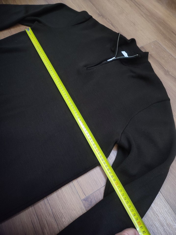 Siyah Yarım Fermuarlı Erkek Sweatshirt xxL beden - Görsel 5