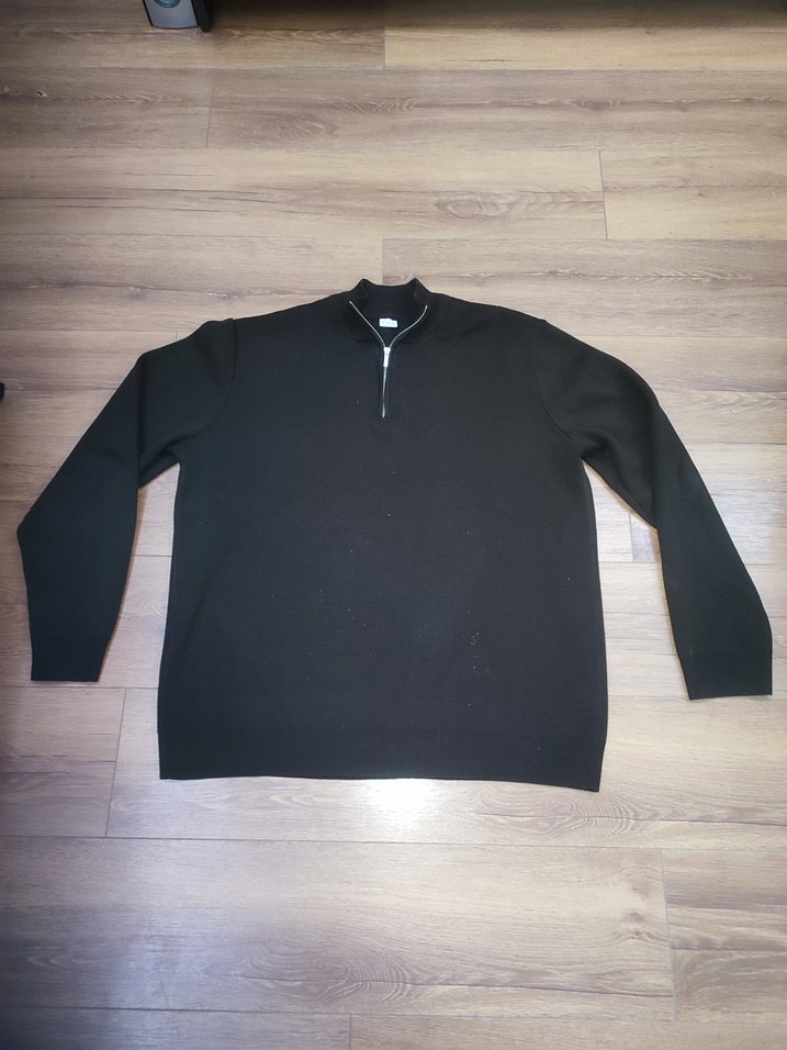 Siyah Yarım Fermuarlı Erkek Sweatshirt xxL beden - Görsel 2