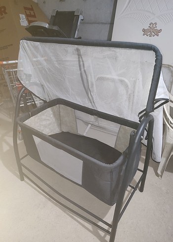 Gri Bebek Beşiği ve Sepeti - Görsel 2