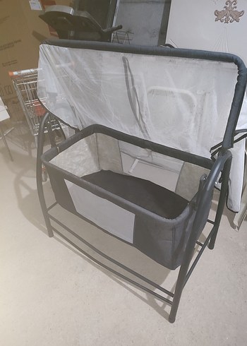 Gri Bebek Beşiği ve Sepeti - Görsel 3
