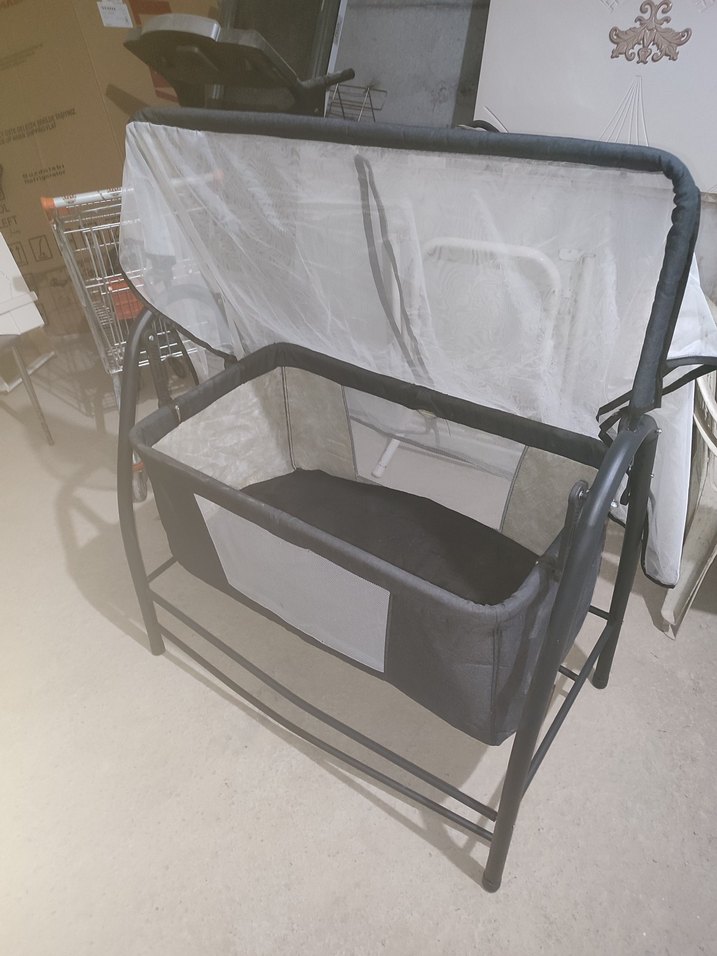 Gri Bebek Beşiği ve Sepeti - Görsel 3