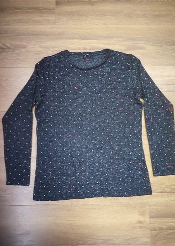 Uzun Kollu Kadın Triko Tişört M-L beden uyumlu - Görsel 4