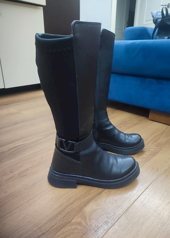 Bot Kadın Siyah Deri Dizüstü 39 numara - Görsel 10