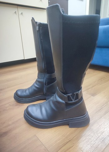 Bot Kadın Siyah Deri Dizüstü 39 numara - Görsel 11