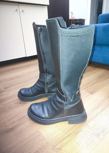 Bot Kadın Siyah Deri Dizüstü 39 numara - Görsel 8