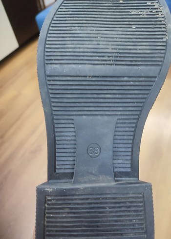 Bot Kadın Siyah Deri Dizüstü 39 numara - Görsel 13