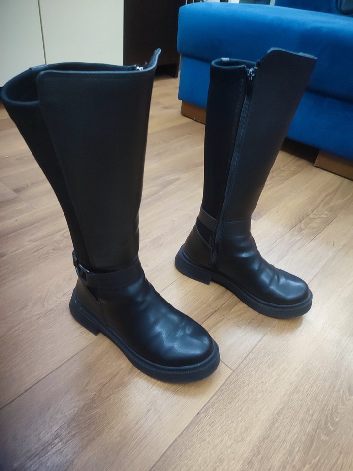 Bot Kadın Siyah Deri Dizüstü  39 numara - Görsel 2